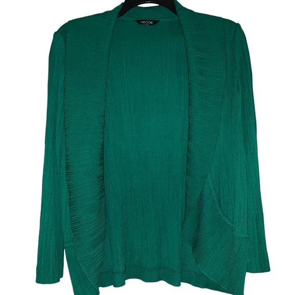 Misook acrylic blend ribbed open front cardigan - Picture 1 of 3